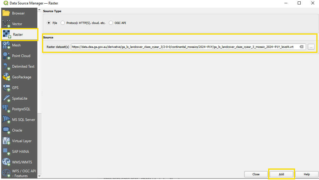 Accessing VRT using QGIS