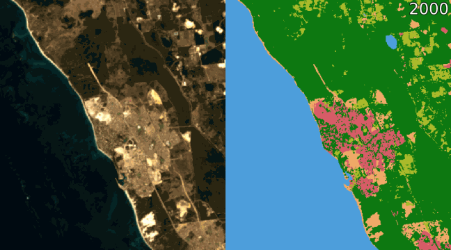 Timeseries Perth urban expansion